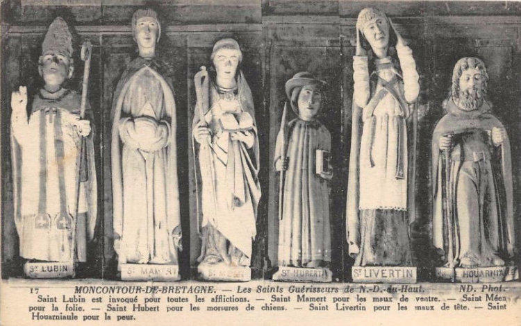 Les Saints Guerisseurs - carte postal ancienne des Saints guérisseurs de Bretagne
